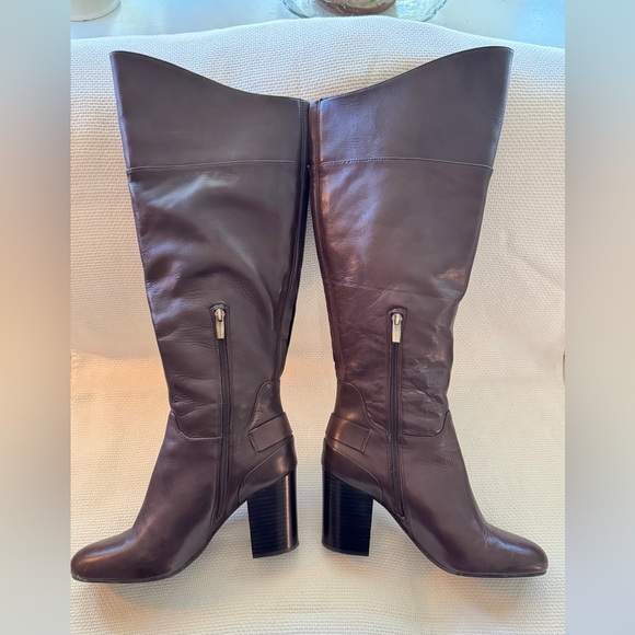 Vince Camuto Sidney Brown Leather Boots, sz 11 - Picture 3 of 9